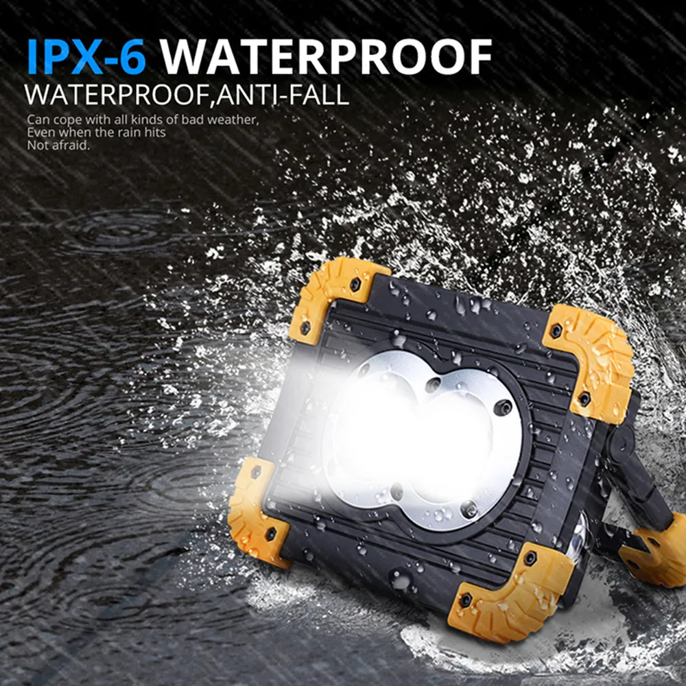 Портативный светодиодный светильник COB рабочий поисковый водонепроницаемый USB
