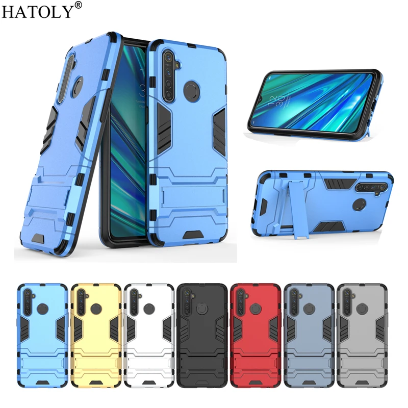 for oppo realme 5 pro case silicone robot armor shell pc tpu back phone cover for realme 5 pro protective case for realme 5 pro free global shipping