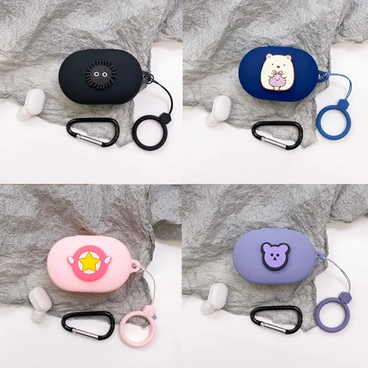 

DIY Cute Earphone Case With Anti-lost Buckle For Xiaomi Redmi AirDots 3 TWS Wireless Bluetooth Charging Box Bags