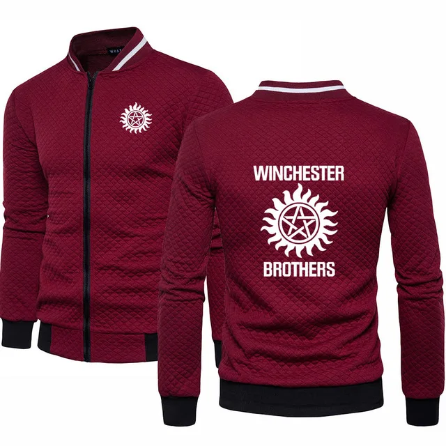 

NEW Sweatshirts for Winchester Bros Mens Sportswear Zipper Hoodies High Quality Cotton Men's baseball jacket Sweatshirts