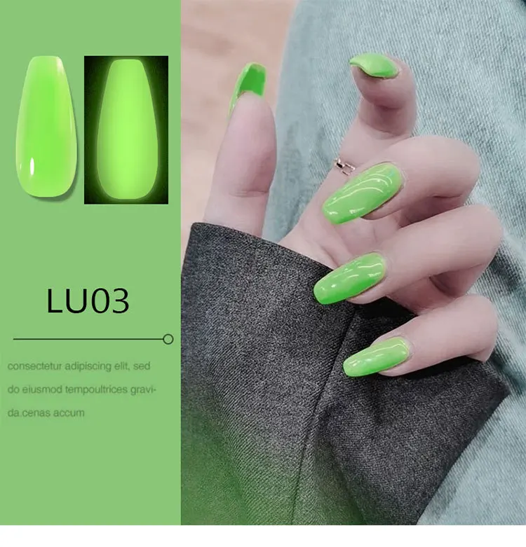 Набор гелей для ногтей Светящиеся украшения быстрое наращивание дизайн формы 15