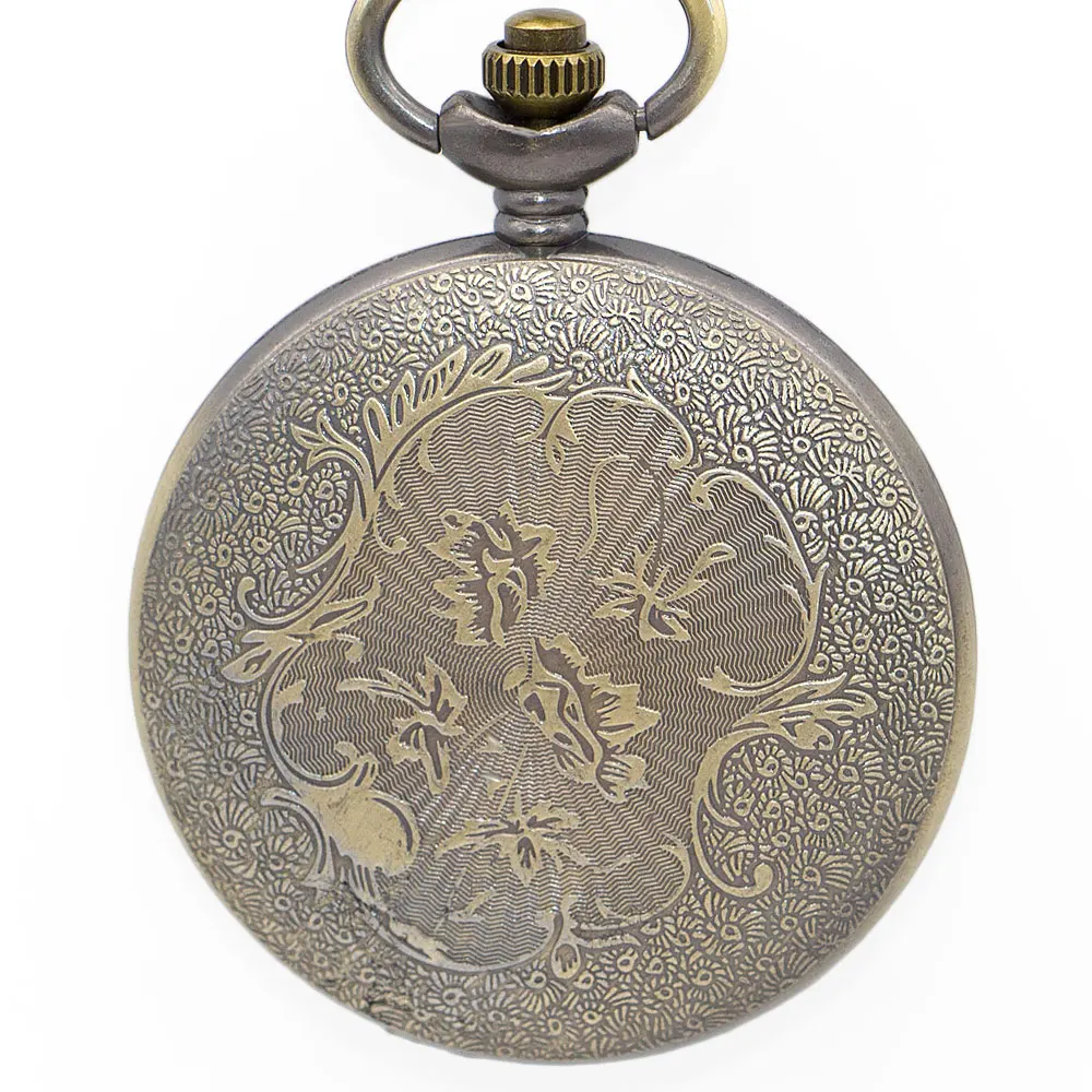 Лучший бронзовый лев мужские кварцевые карманные часы ожерелье цепочка для