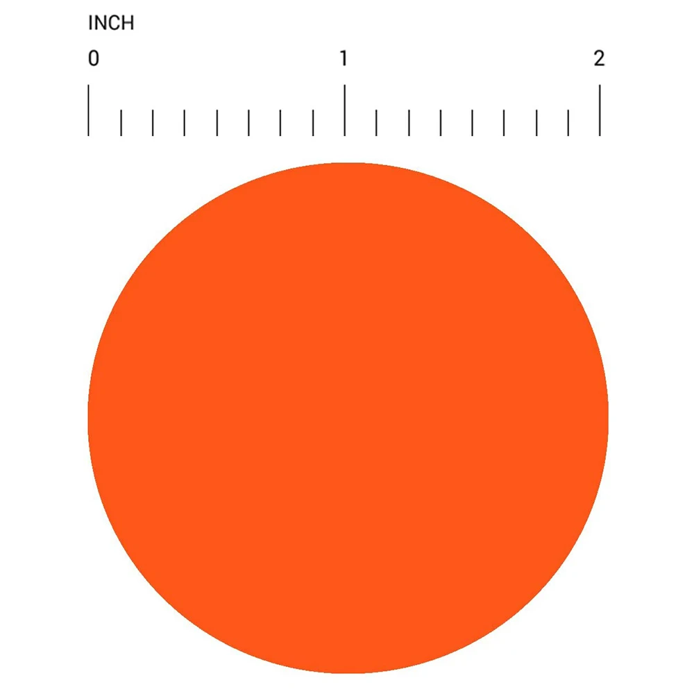 2 дюйма Цвет код точечные наклейки флуоресцентный красный пустой цель отсек для