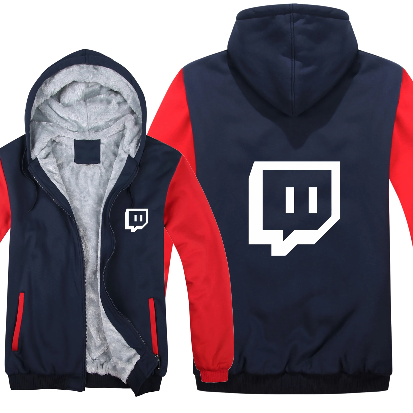 Twitch Channel толстовки мужские повседневные пальто шерстяная куртка с подкладкой