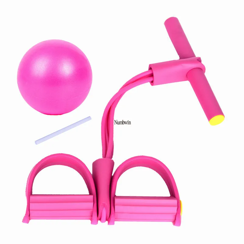 

Four-tube pedal puller Yoga ball two-piece set of 25cm yoga ball Pilates fitness small household equipment new female