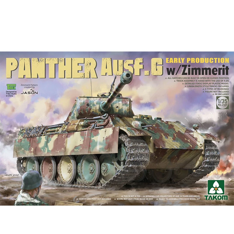 

Сборная модель танка 1/35 немецкий Леопардовый Танк начального типа с анти-магнитной броней 2134 пластиковый комплект Строительная модель