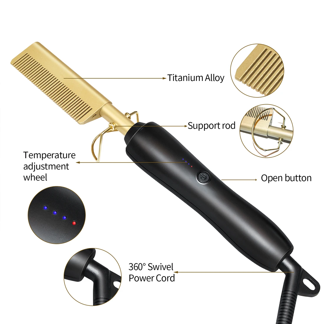 

Hair Straightener Flat Irons Straightening Brush Hot Heating Comb Hair Straight Styler Corrugation Curling Iron Hair Curler Comb