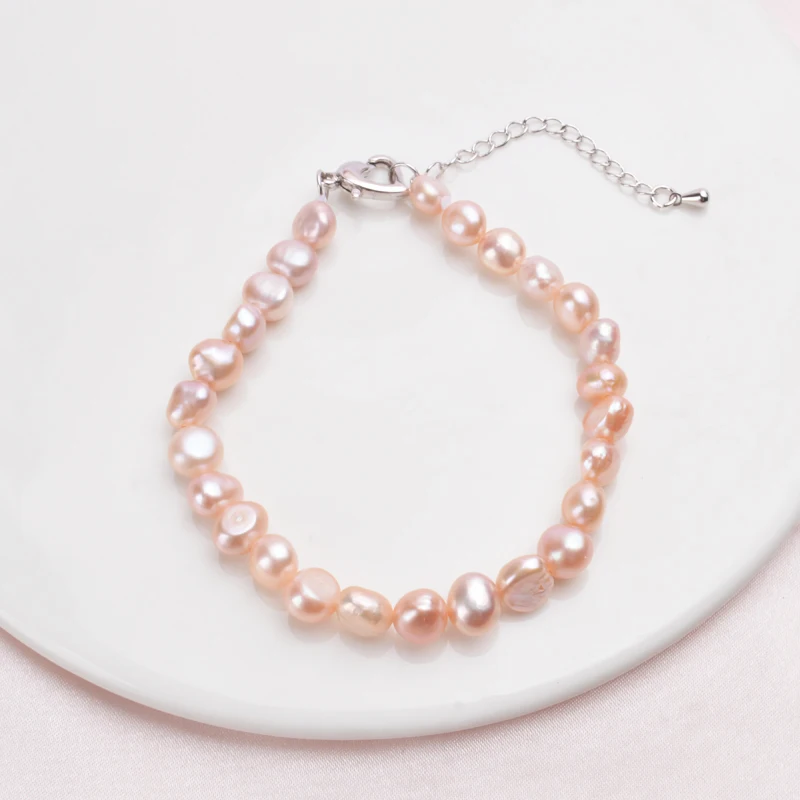 Женские браслеты из натурального жемчужные барокко и белого пресноводного