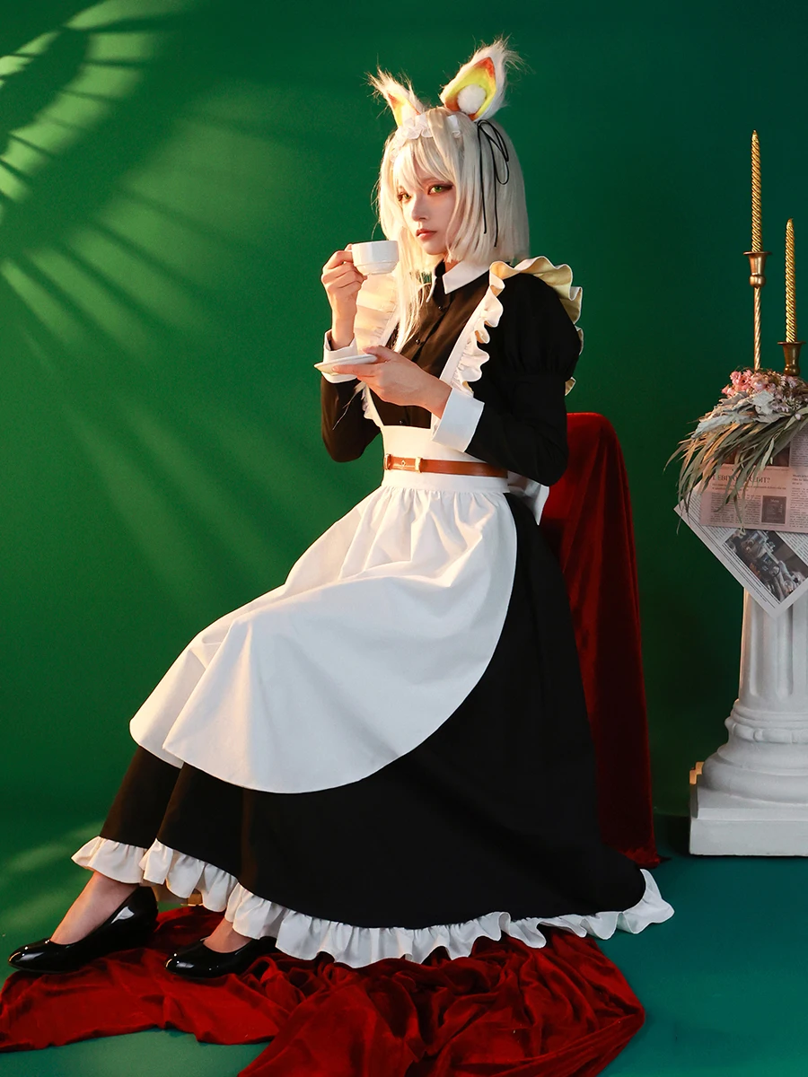 

The Game Arknights cos ケルシー Kaltsit Maid outfit Activity Sir, your coffee Game Skin Cosplay Costume set Y