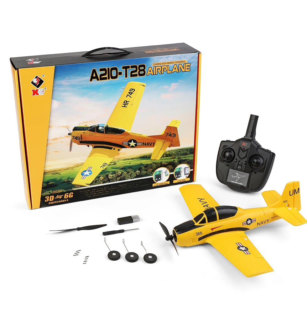 Новинка 2021 самолеты Wltoys A210 на радиоуправлении четыре канала как настоящая машина