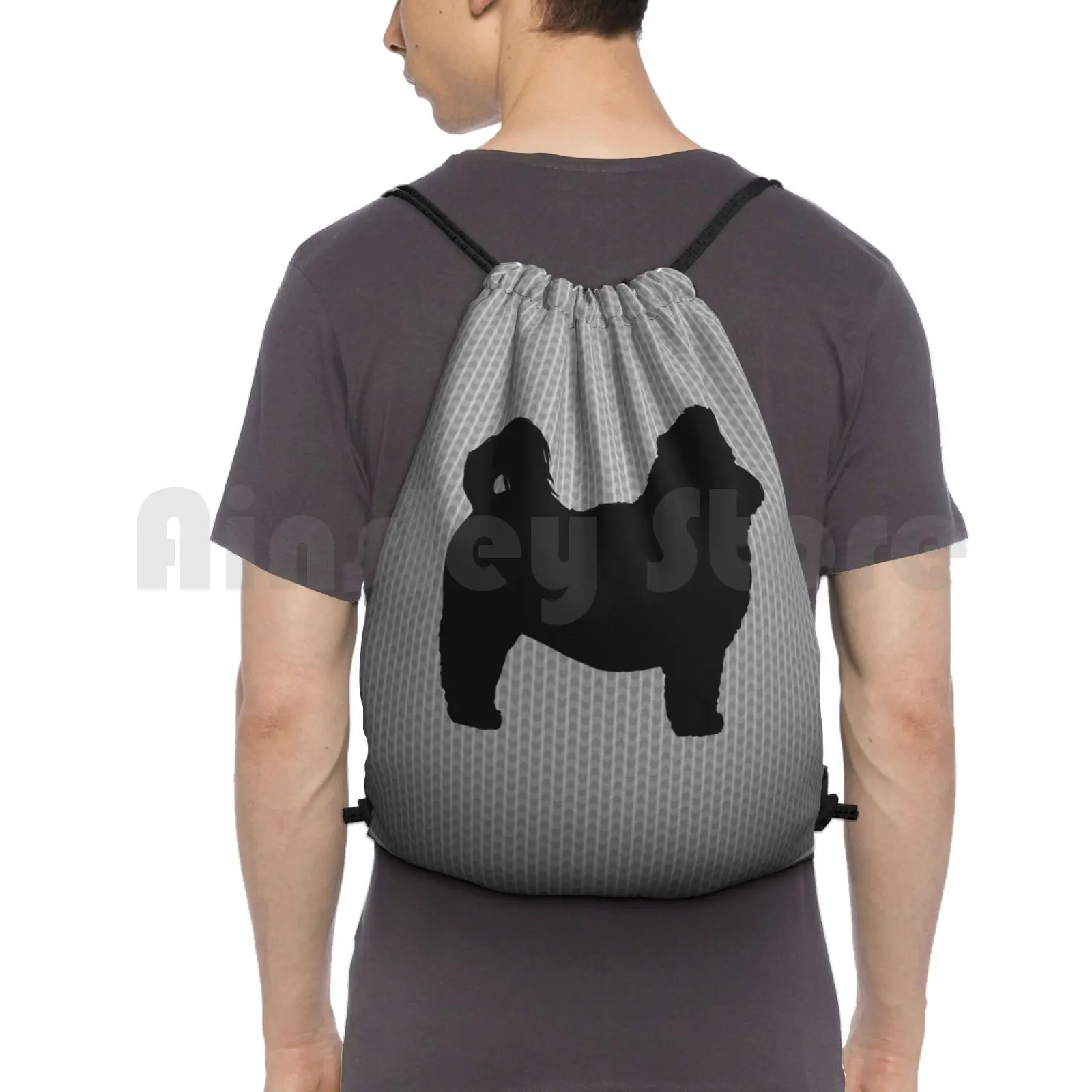 

Black Shih Tzu Dog Silhouette ( S ) Backpack Drawstring Bag Riding Climbing Gym Bag Shih Tzu Shihtzu Shitzu Shitsu Shi Tzu