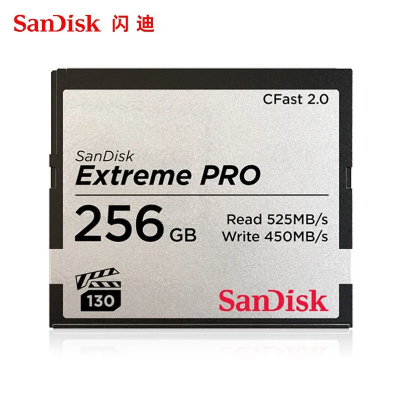 Sandisk Extreme Pro CF карт CFAST2.0 525 МБ/с. VPG130 FullHD 4K VideoFor Canon 3D Mark2 1DX2 XC15 XC10 C700 карты 64GB128GB 256 ГБ