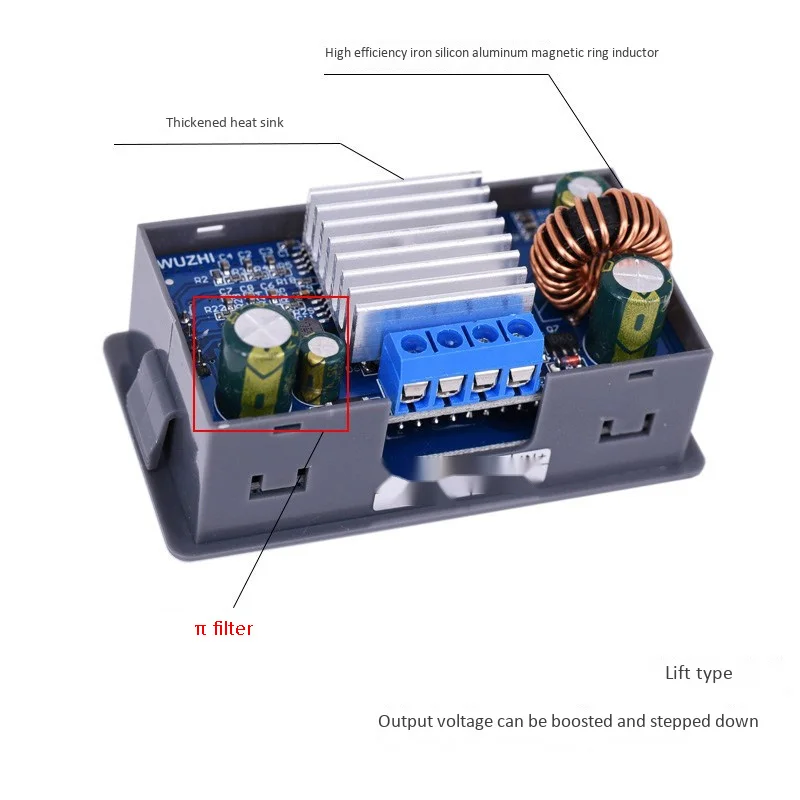 ZK-4KX CNC DC Buck Boost конвертер CC CV 0 5-30 в 4A модуль питания Регулируемый источник для