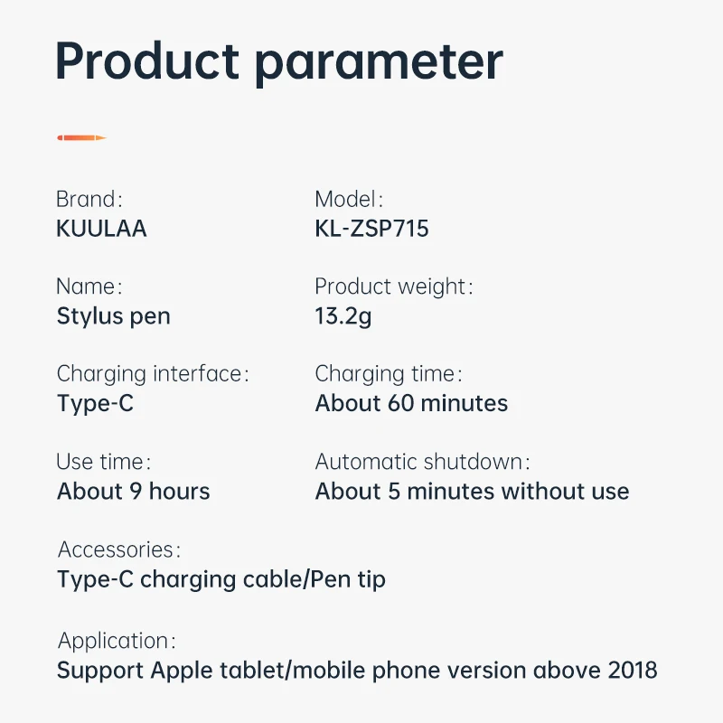 Стилус-карандаш KUULAA для iPad Apple стилус-карандаш 6 7 8 стилус Pro 3 4 5 Air 2019 2020 mini