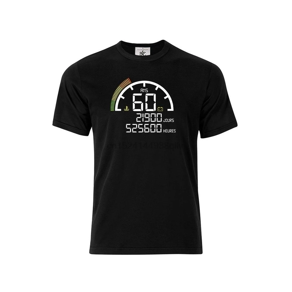 

T-Shirt Col Rond Anniversaire 60 Ans Compteur