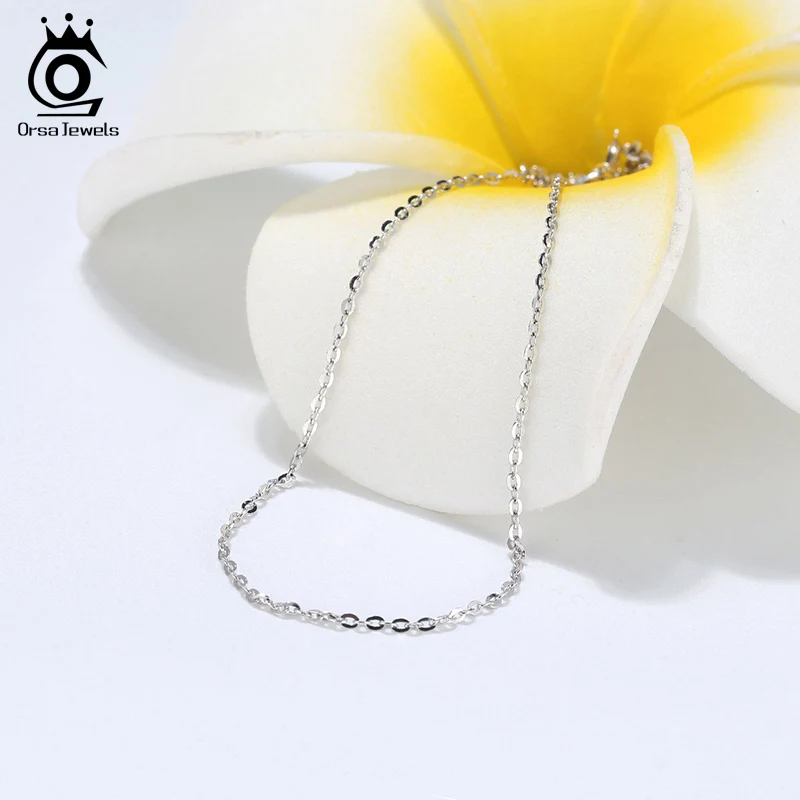 ORSA JEWELS итальянская 925 пробы Серебряная Персонализированная цепочка для ожерелья