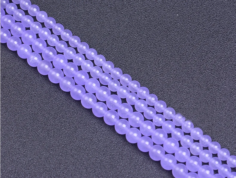 

Пурпурные нефритовые бусины Lanvender 4-14 мм, Круглые Гладкие бусины, драгоценные камни, бусины 15 дюймов, нитка для изготовления ювелирных издели...