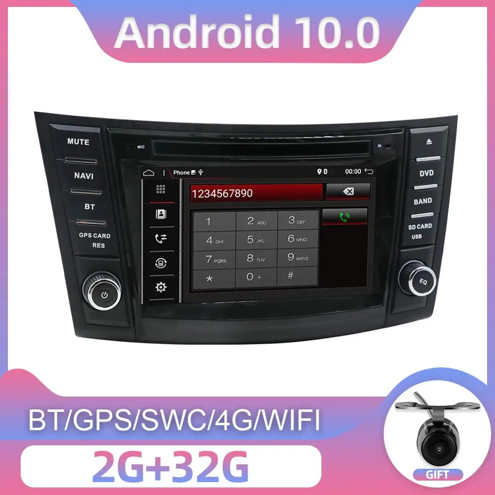 Автомобильный мультимедийный плеер 7 дюймов dvd android 10 GPS радио для Suzuki Swift 2011 2012 2013