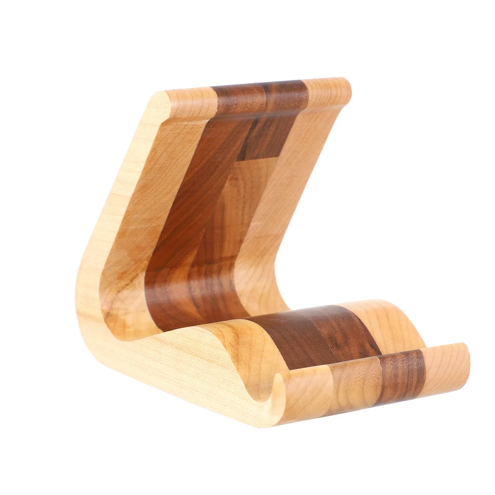 

Wooden Tablet Stand Desktop Portable Color Matching Cellphone Stand Supply