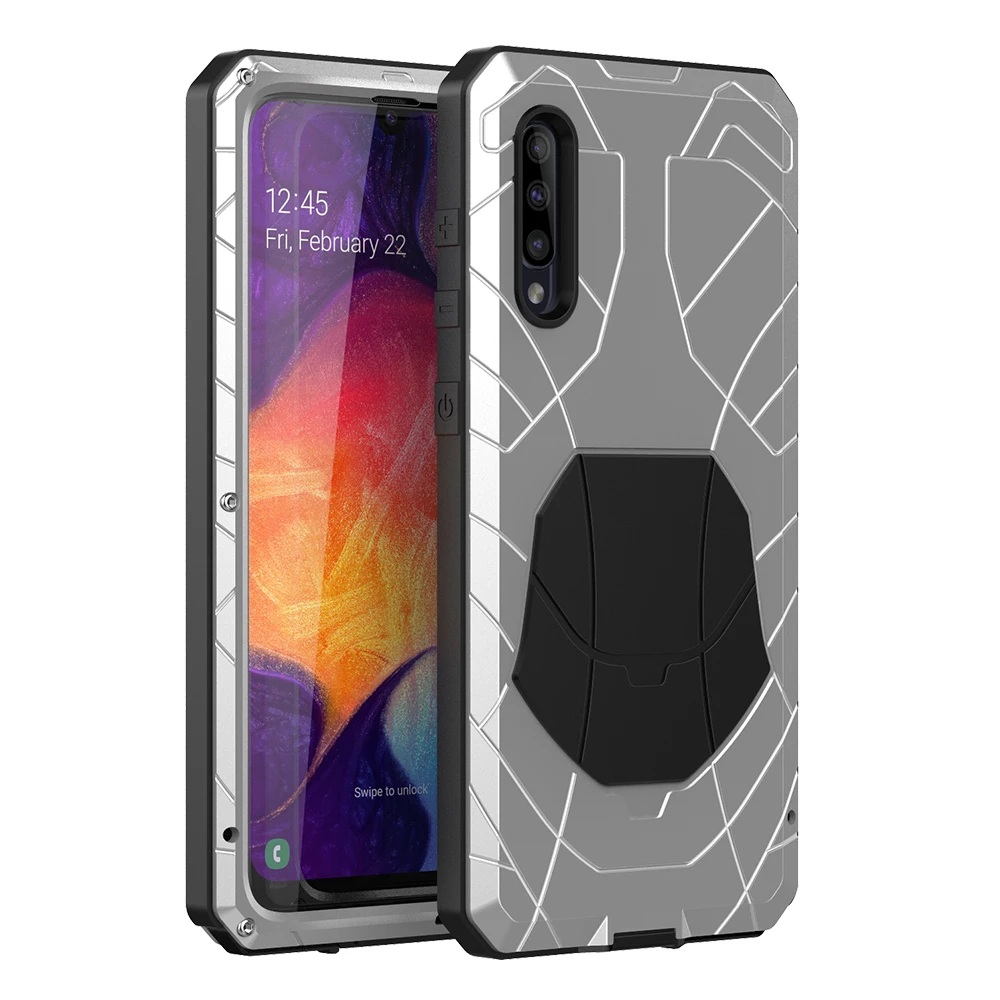 Для samsung Galaxy A30s A51 чехол для телефона жесткий алюминиевый металлический Закаленное стекло Защитная крышка для экрана сверхмощная защита A71 крышка