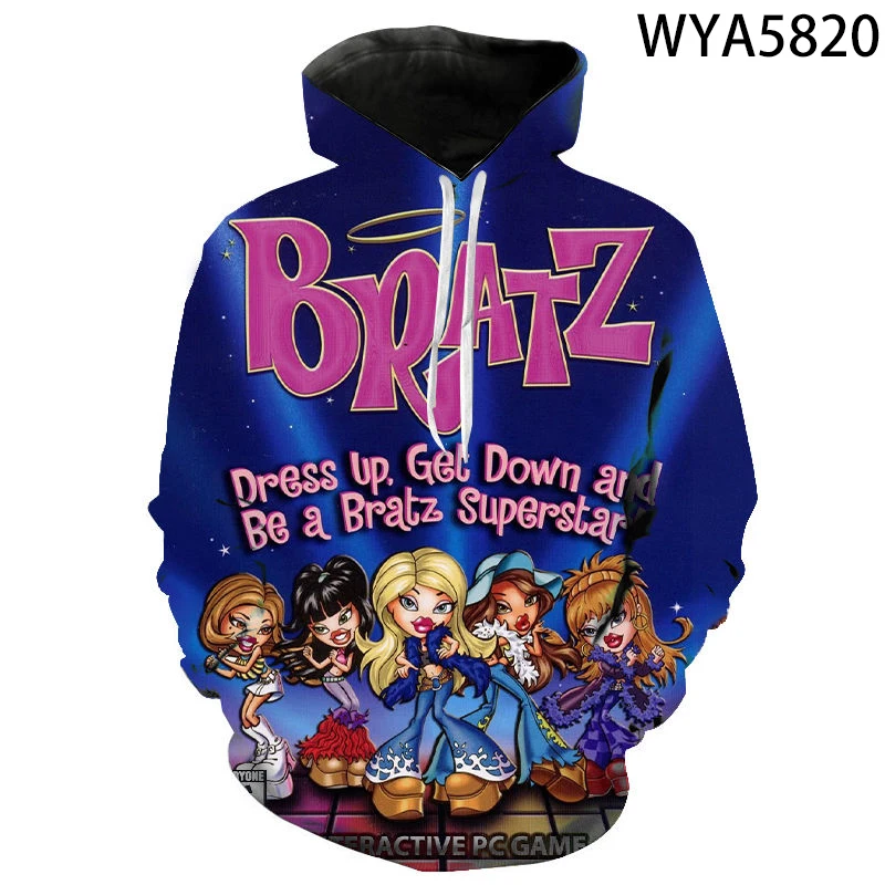 Streetwear Movie Bratz Men Women Children Pullover Long Sleeve 3D Printed Sweatshirts Boy Girl Kids Hoodies Fashion Jacket