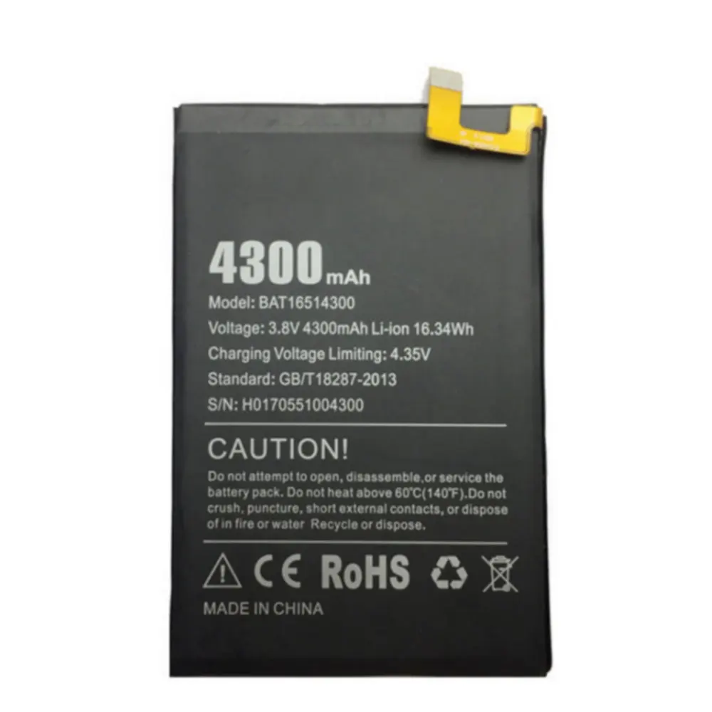 Сменный аккумулятор высокого качества Подлинная батарея 3 8 В 4300 мАч BAT16514300 Для