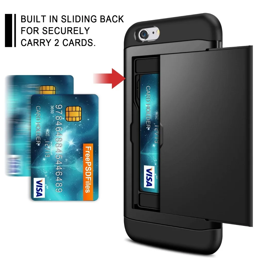 Скрытый Карманный чехол с раздвижной дверью и отделениями для карт защитой от