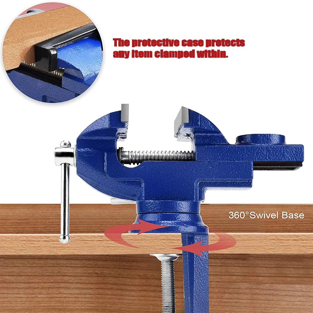Universal Bench Vice Machine Vise Clamp Full Metal Multifunction Woodworking Tools for DIY Table Use | Инструменты