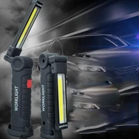 usb rechargeable powerful led work flash light cob flashlight torch lamp portable magnet lanterna hanging for outdoor camping