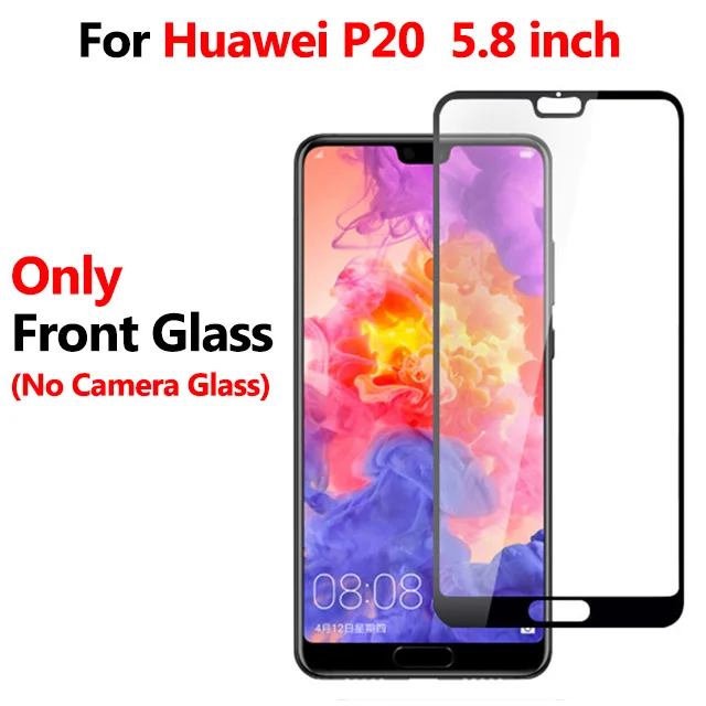 Only Front Glass 2 в 1 закаленное стекло для huawei P30 P30 lite P20 pro стекло Psmart Защитная пленка для объектива Стекло для huawei P20 P30 lite - Цвет: Only Front Glass