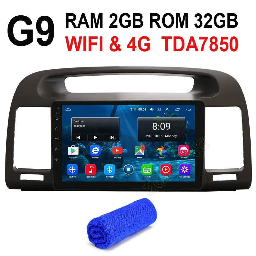 G9 GPS DSP36EQ 2.5D Android автомобильный мультимедийный dvd-плеер для Toyota Camry 2002 2003 2004 2005 2006 авто автомобильный радиоприемник с навигацией GPS WI-FI - Цвет: G9 GPS