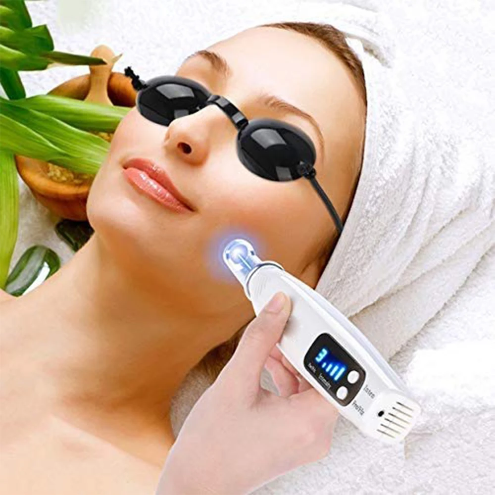 

Professional Laser Picosecond Pen Blue&Red Remove Tattoo Laser Pen Removing Facial Dark Spot Freckle Pigment Tattoo Mole Removal