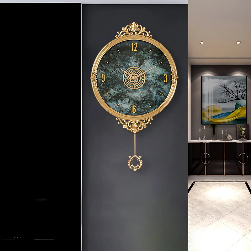

Большие настенные часы из латуни, современный дизайн, роскошные металлические настенные часы, домашний декор, бесшумные часы для гостиной, ...
