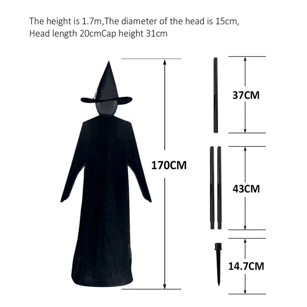 

Light-Up Witches with Stakes Halloween Decorations Outdoor Screaming Witches Sound Activated Sensor Decor Horror Party Prop