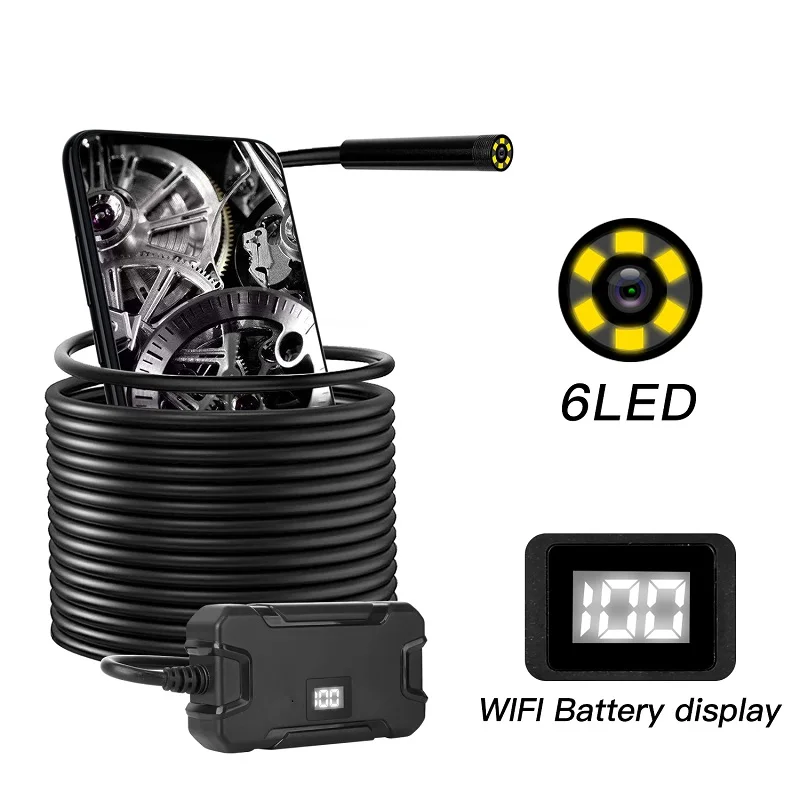 Y13 5,5 мм wifi эндоскоп камера экран дисплей HD1080p Водонепроницаемый 3,5 м/5 м/10 м инспекционный бороскоп для Iphone android телефон