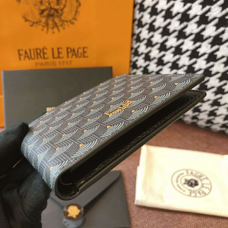 

Luxury Wallet Brand Faure Le Page Short Wallets Leather Men's Money Purse Anti-theft Card Holder Men Wallet Gifts