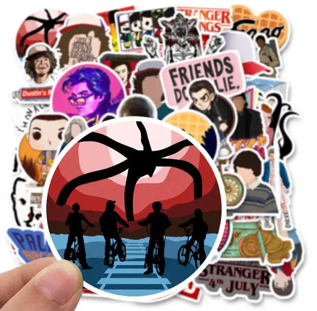 50 шт в наборе очень странные дела Сезон 3 наклейки ТВ Фильм Виниловые для стены