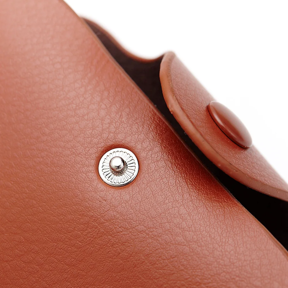 

Cow Split Leather Men & Women Credit Card Holder Solid Hasp Accordion Business Card Bag Unisex ID Card Wallet