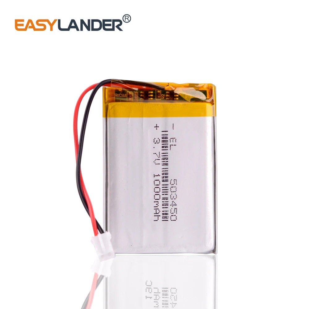 JST PH2.0 2pin 3.7V 1000mAh 503450 Lithium Polymer LiPo Rechargeable Battery  PS4 gold wireless headset ps3 controllers