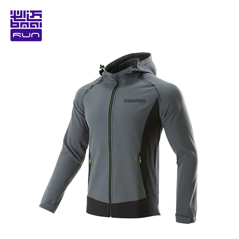 

BMAI Windproof Running Jacket Men Sport Windbreakers Workout Outerwear Gym Men's Sweatshirt Winter Fitness Jackets for Male 2021