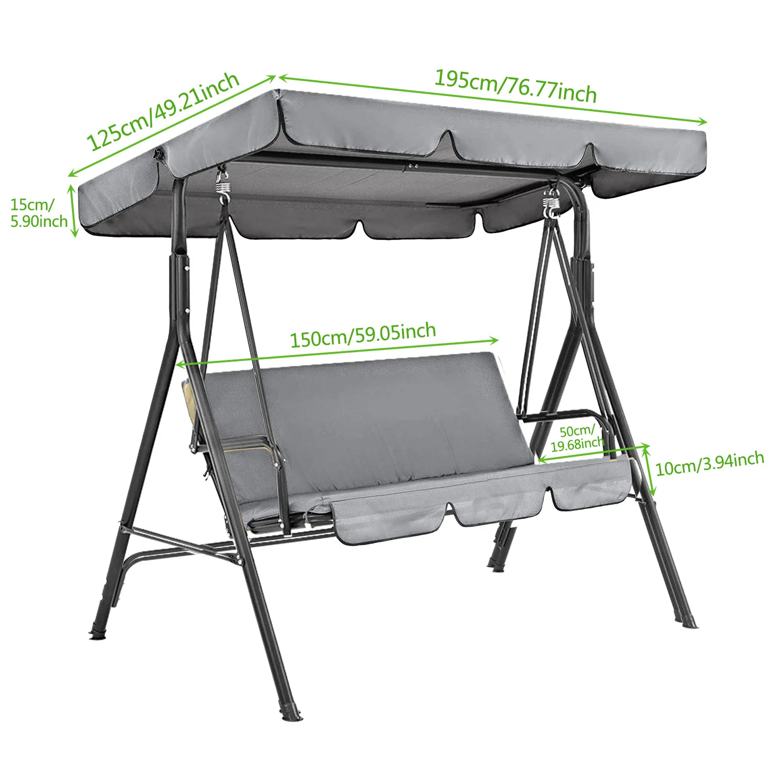 

Garden Patio Swing Canopy Seat Top Garden Patio Swing Seat Cover Waterproof UV Resistant Swings Chair Awning With Seat Cover