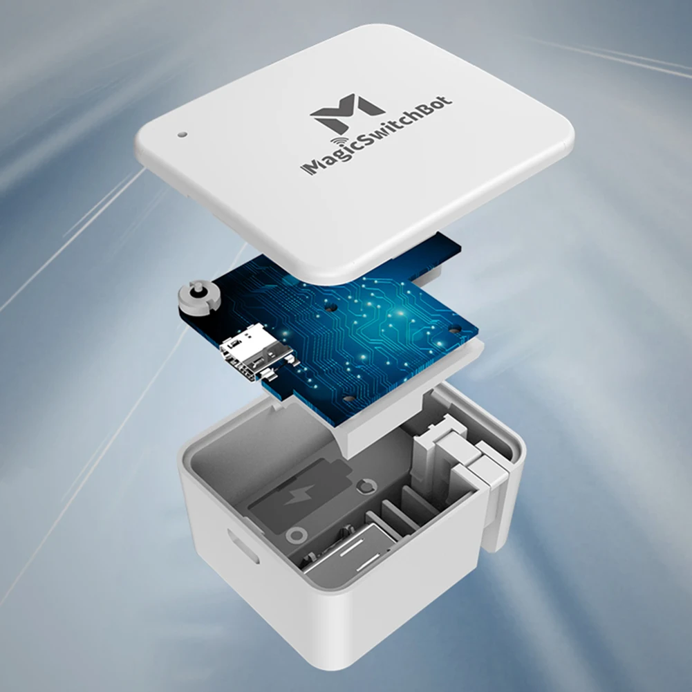 

Bluetooth 5.0 Smart Button Pusher Repairing Parts Outdoor Anti-resistance for Garage Wall Light Switch App Timer Black