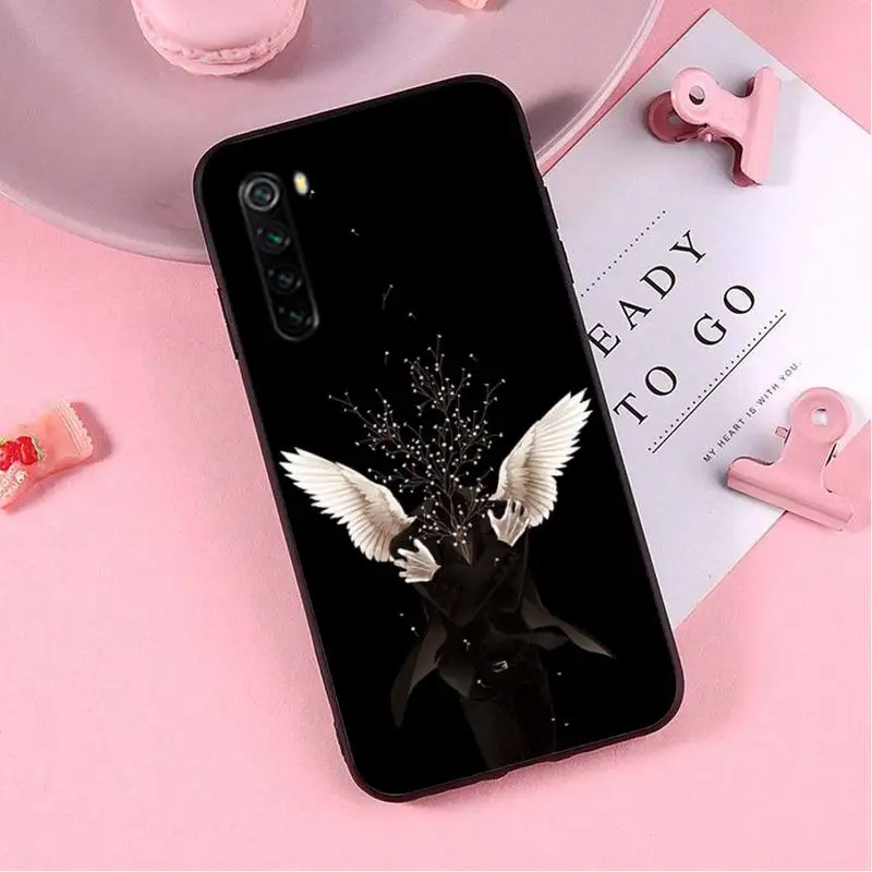 

Angel Wings Phone Case case coque fundas etui for xiaomi note max mi 3 7 8 9se Redmi 7 7a 8 8t 10 pro lite cases cover
