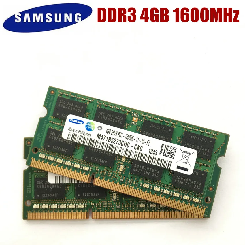 

Модуль памяти для ноутбука SAMSUNG 4 Гб 1RX8 2Rx8 PC3 12800S DDR3 1600 МГц, модуль памяти для ноутбука, SODIMM RAM SEC чипсет