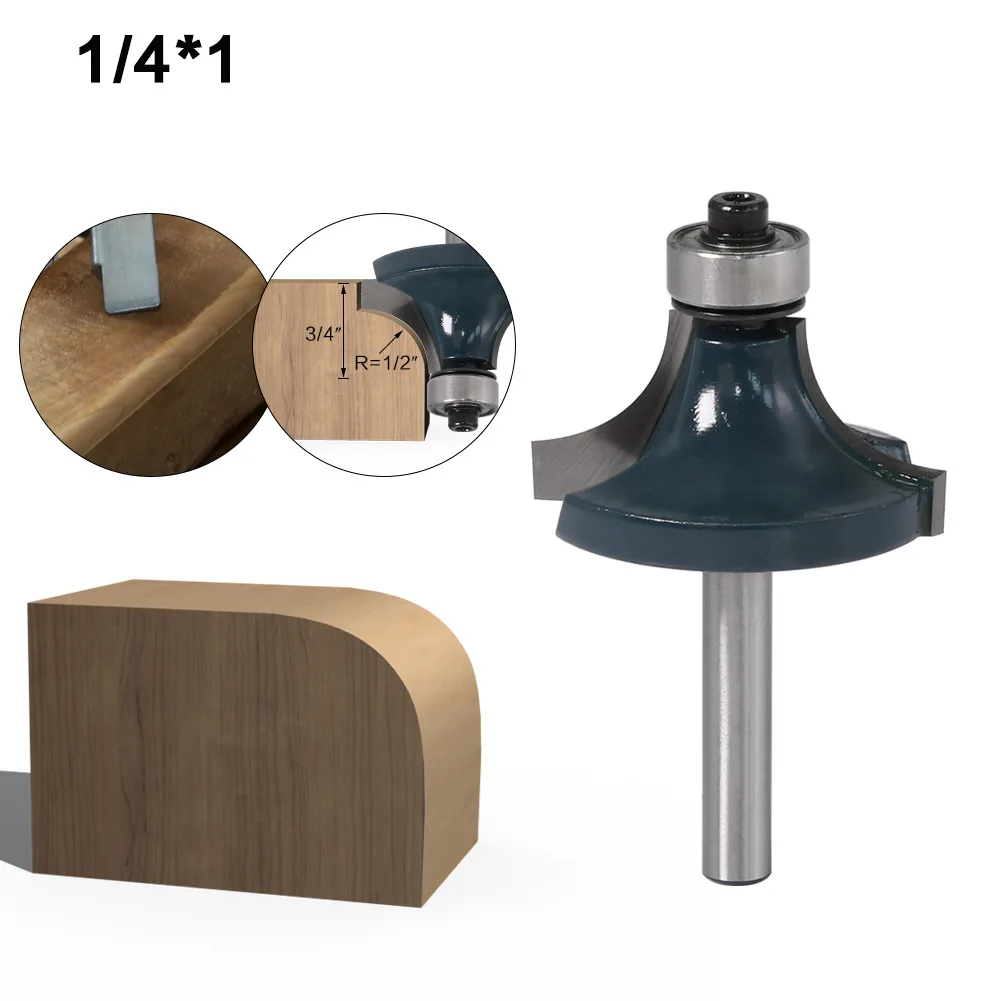 

1PC 1/4" 6.35MM Shank Milling Cutter Wood Carving Router Bit Wood Cutter Carbide Woodworking Trimming Engraving Carving Cutting