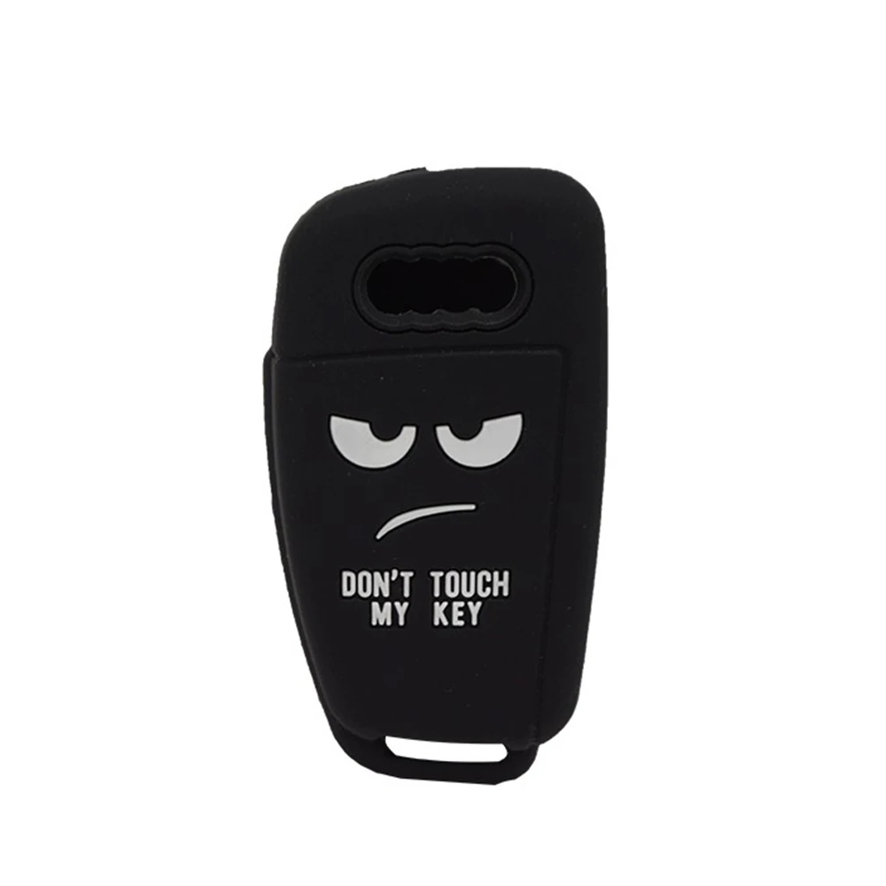 

Cocolockey Dont Touch My Key Silicone Car Protection Holder Shell Case for Audi A3 A4 B8 A5 Q3 Q5 A6 C5 C6 B6 B7 TT Key Cover