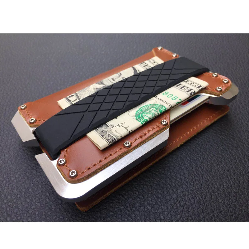 ZOVYVOL RFID смарт-кошелек блокирующий кошелек для карт из натуральной кожи для Безопасности Путешествий Держатель для паспорта винтажный Алюминиевый футляр для карт памяти