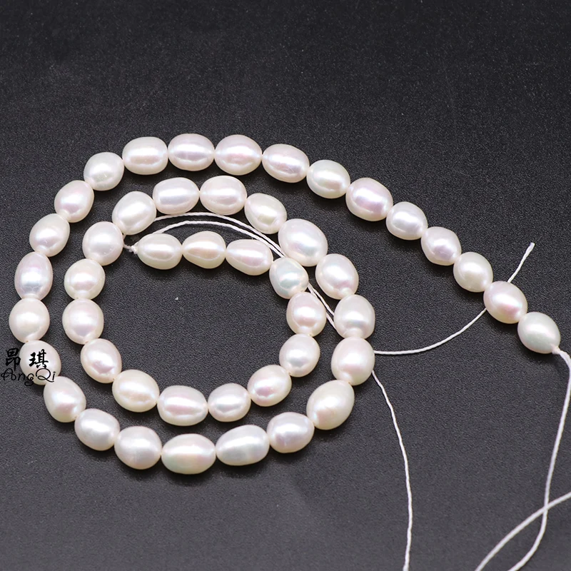 Бусины Из Натурального пресноводного жемчуга в форме риса 100% натуральный жемчуг