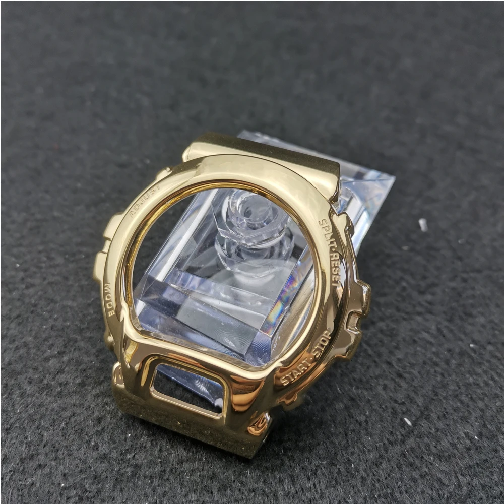 Золотистый металлический браслет DW6900 из нержавеющей стали для часов и Безель