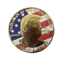 u s presidential trump color paint commemorative coin challenge coin gold coins collectibles 11